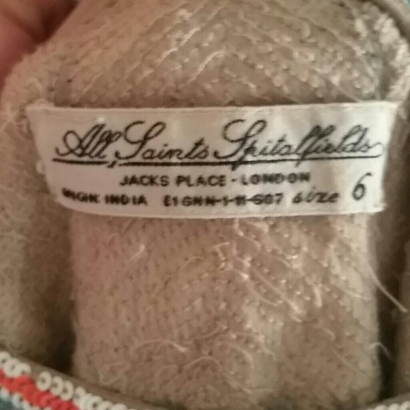 All Saints Spitalfields Aztec Sequin Top - Picture 4 of 4