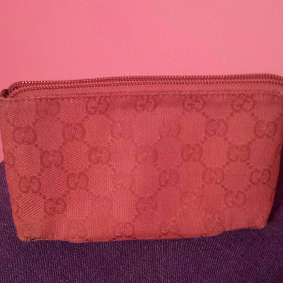 Gucci vintage cosmetic bag RED GG VINTAGE GUCCI