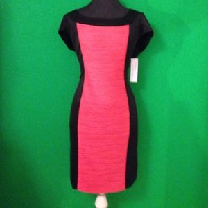 Women's Size 16 Coral and Black Dress