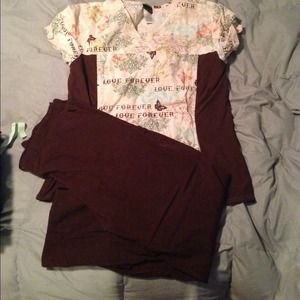 Size Medium/large scrub sets