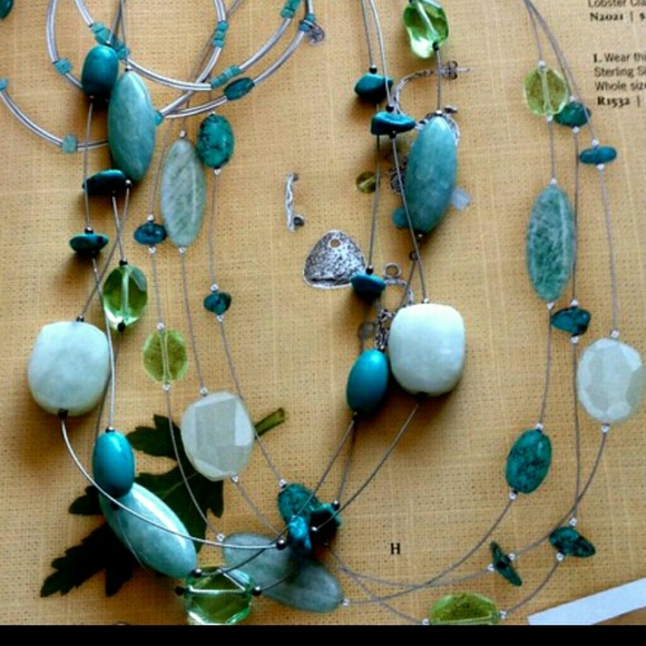 SOLD-Silpada-AmazoniteHowliteSerpentine - Picture 3 of 4