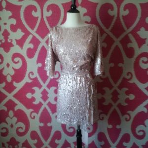 Jessica Simpson pale pink sequin dress