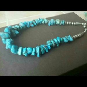 SOLD- Artisan-Chunky Turquoise and Sterling