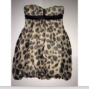 ASOS Strapless polkadot dress