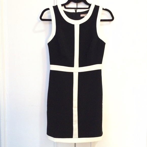 Super Mod Black & White Sheath Dress