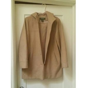 Eddie Bauer camel hooded coat