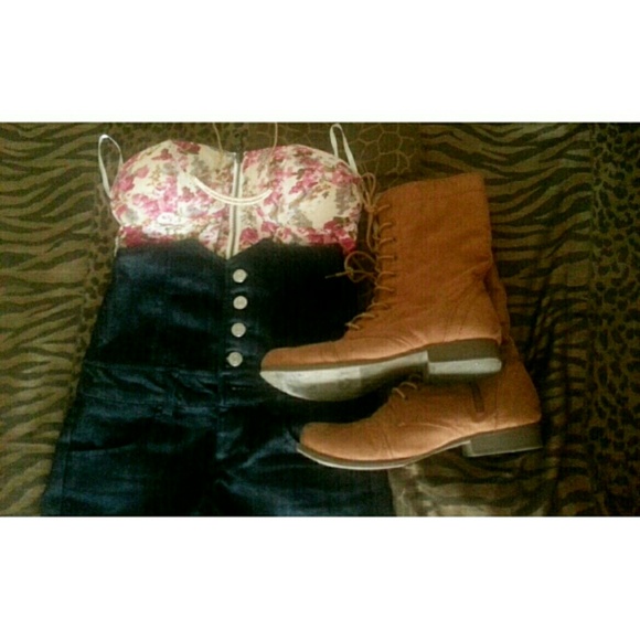 High waisted shorts & combat boots ! bundle.