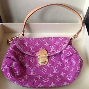 Louis Vuitton mini pink denim purse