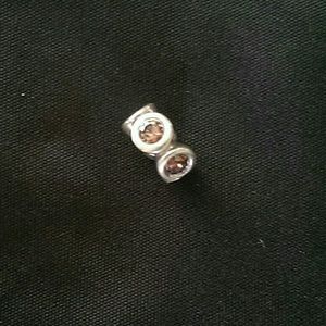 Pandora sterling silver "Pink Round" pink CZ