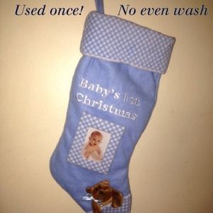 ((Sold)))Christmas stocking baby first Christmas !