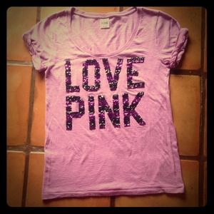 ❄️SALE❄️💕LoVe Pink Sequin T💕