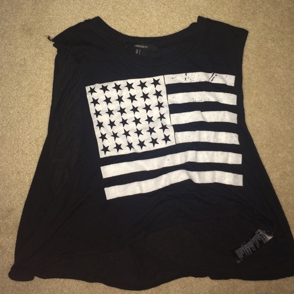American flag crop top