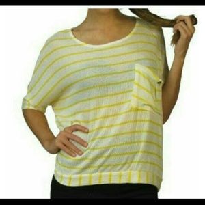 Over sized yellow striped top