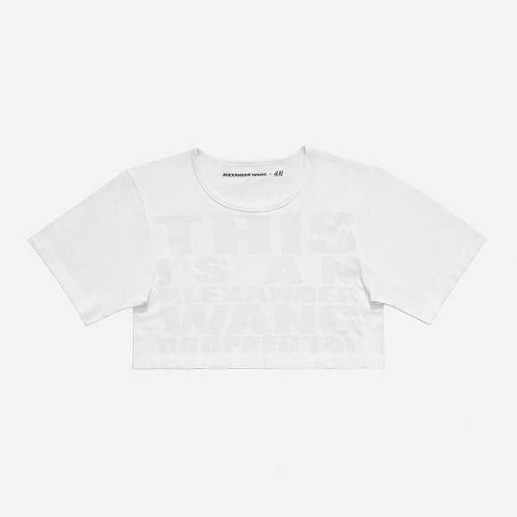 Alexander Wang H&M White Cropped Top