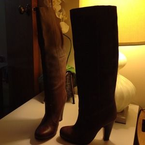 Dolce vita dark brown knee high leather boots sz 6