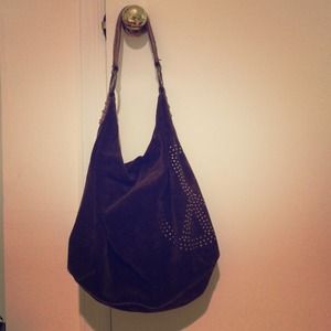 Chocolate brown suede Lucky Brand Hobo bag