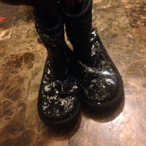 Girls Sequin Boots