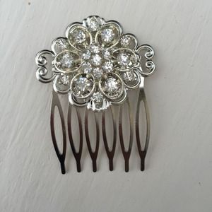Silver and Rhinestone Wedding Hair Comb