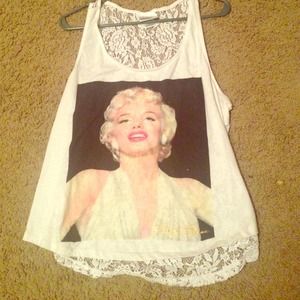 Mariyln Monroe lace back tank