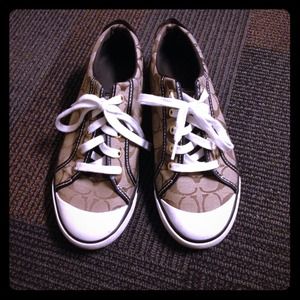 Coach canvas sneakers size 10