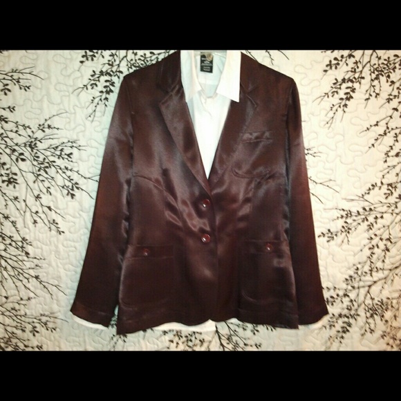 Brown Satin Blazer