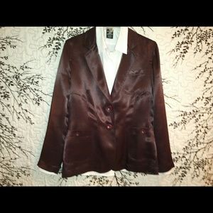 Brown Satin Blazer