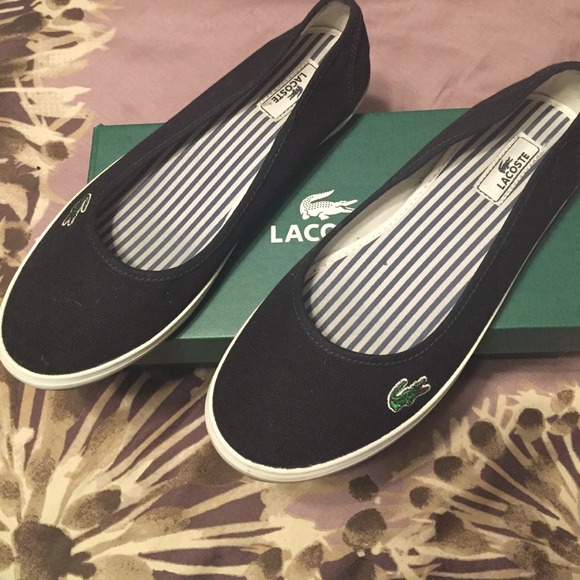 Lacoste flats worn once