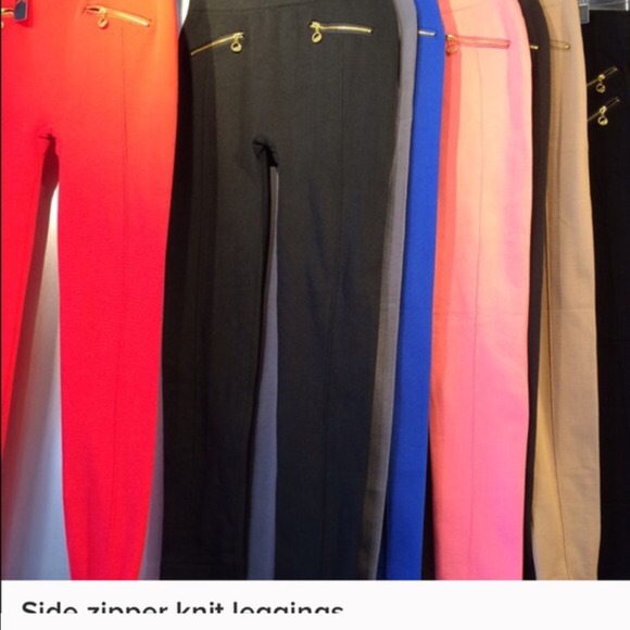 Red chic knit leggings - Picture 3 of 4