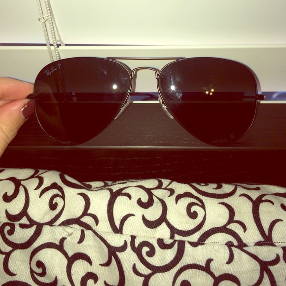 Black Ray ban aviators size 55