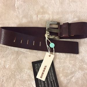 Diesel Dark Brown Leather Belt