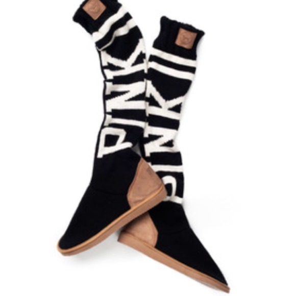 Victoria's Secret Pink slouchy slipper boots
