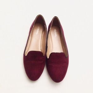 ❤️Burgundy Tuxedo Flats