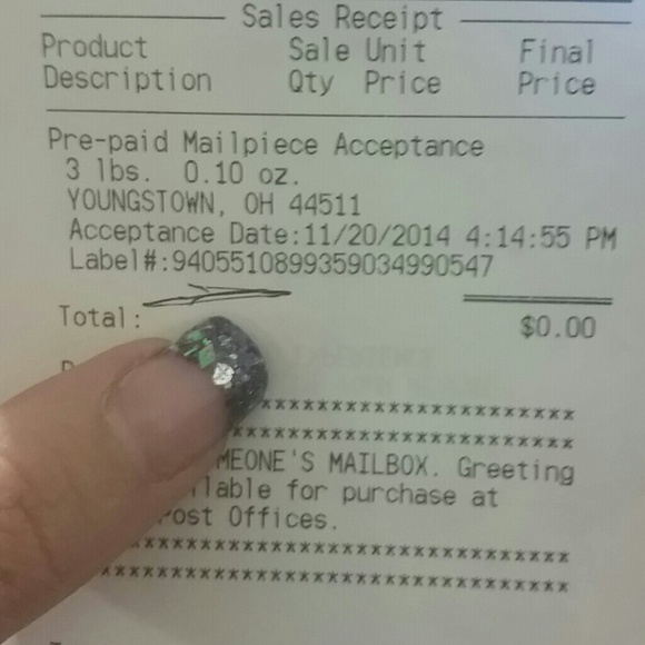 Proof of Shipping recipient