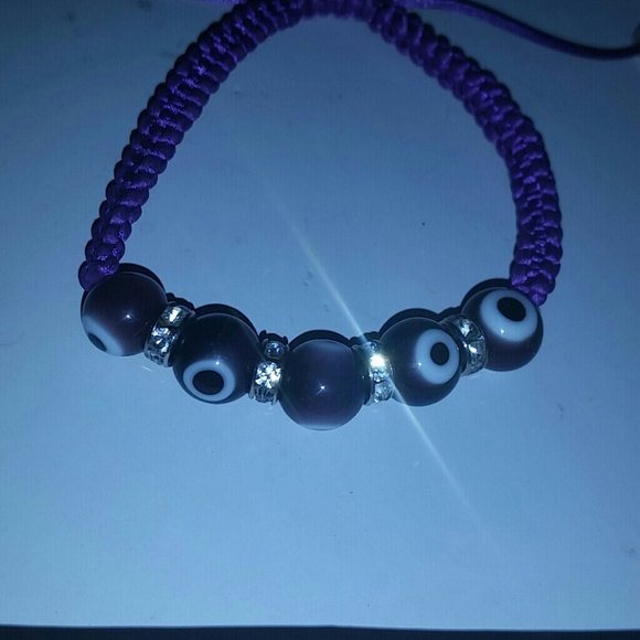 Purple and orange bracelets