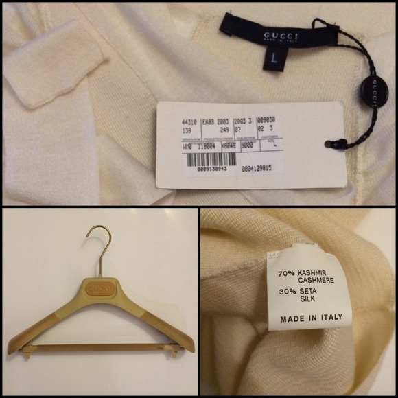 Gucci cashmere and silk cream sweater and  hanger - Picture 4 of 4