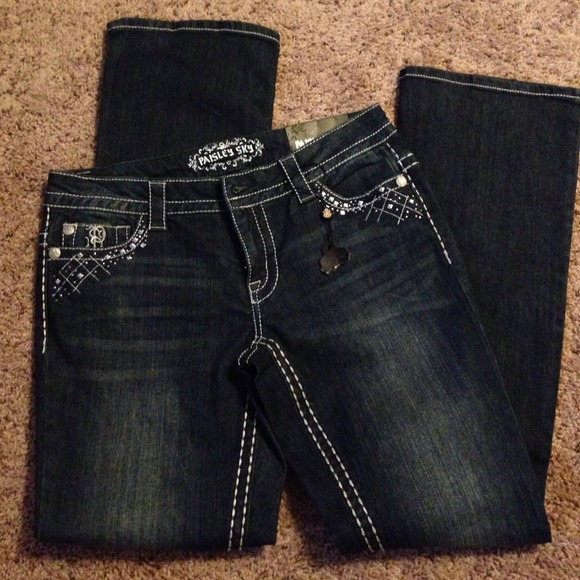 paisley sky jeans new