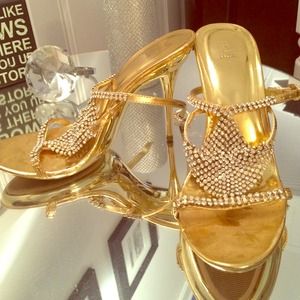 Gold Sparkle Heels