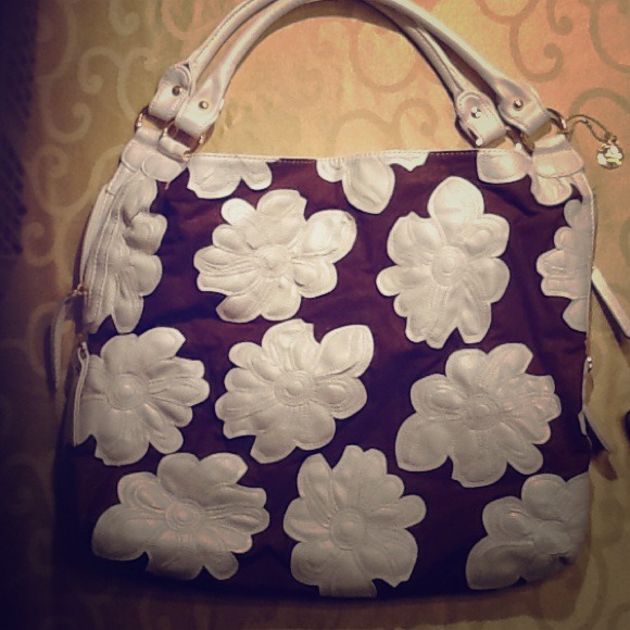 NwT Big Buddha Hibiscus Print Large Tote