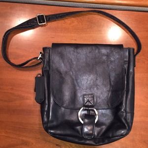 Black Leather Laptop Tote
