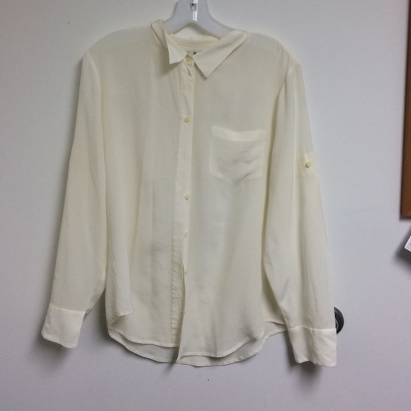 Light cream button up blouse
