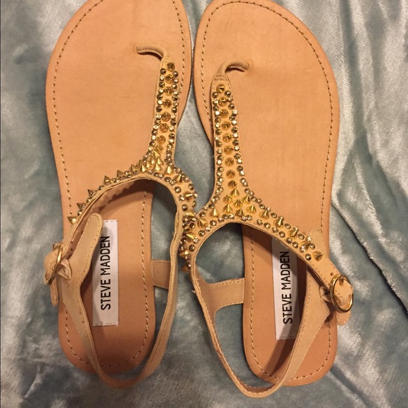 Steven Madden gold/tan sandals