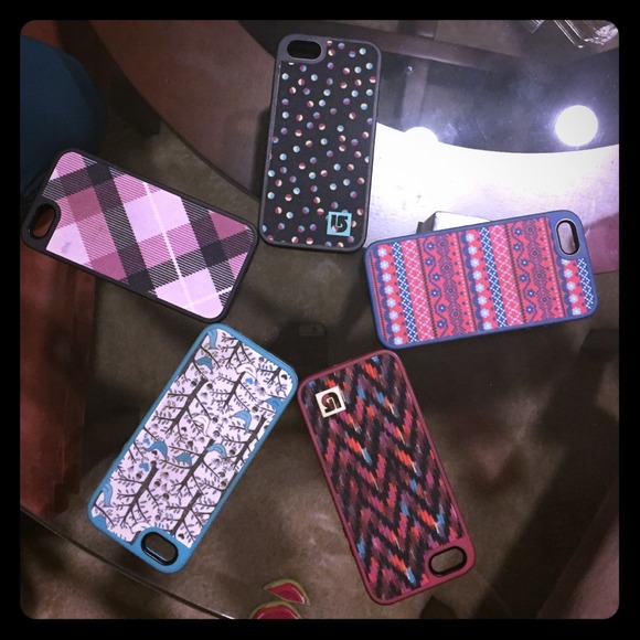5 speck phone cases lightly used for iPhone 5/5s.