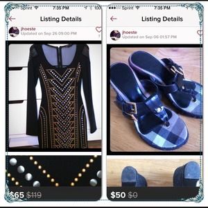 Bundle- Bebe dress with Burberry wedges