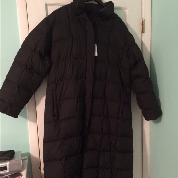 Lands' End Outerwear - Lands End Goose Down Long Black Jacket