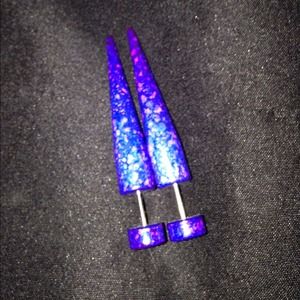 RARE faux paint splattered tapers