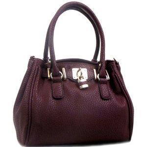 Burgandy and gold small handbag