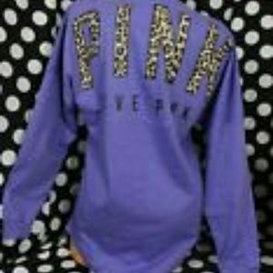 SOLD Vs pink cheetah varsity crew