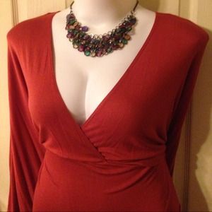 Burnt orange empire waist top