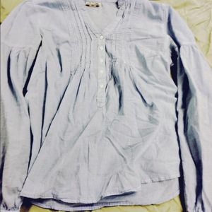 Light blue pinstripe blouse