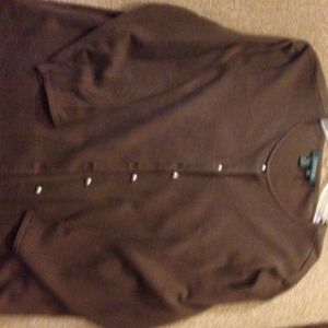 Brown Ralph Lauren silk sweater